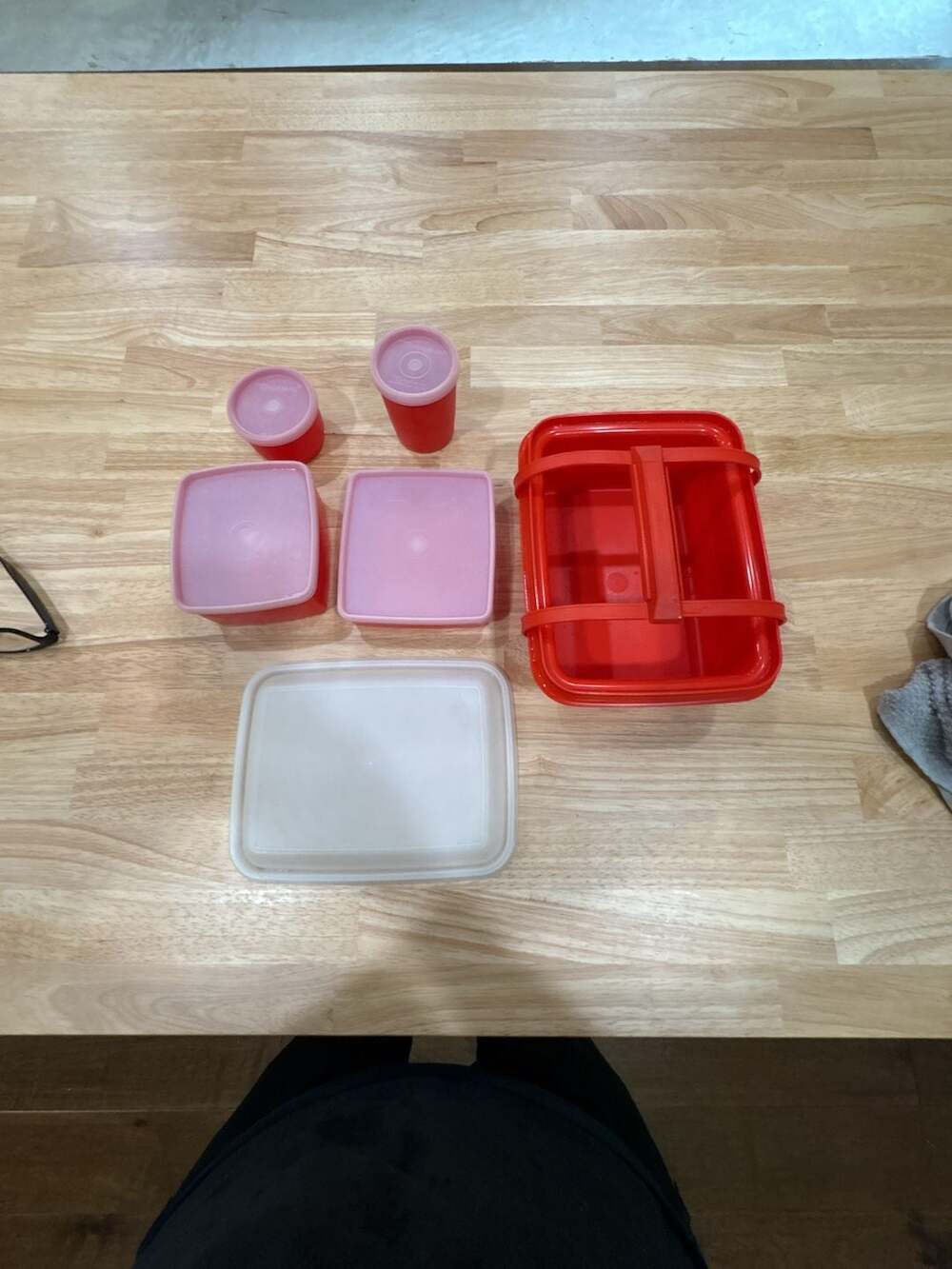 Vintage Tupperware Pack N Carry Lunch Box w Carry Handle & Containers COMPLETE